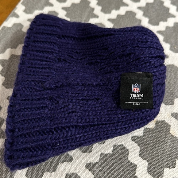 BALTIMORE RAVENS girls hat knit beanie NWOT EUC - Picture 2 of 2